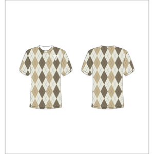 Camiseta de Manga Corta con Estampado Argyle para Hombre, Cuello Redondo, Corte Regular Informal, 100% Trackstar OEM, Marca Privada TSI-G05-P0758 - Product Image 1