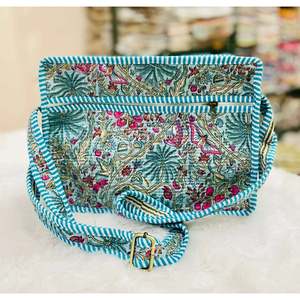 Bohemian Style Lotus Sling with <b>Single</b> Strap Zip Closure and Floral Decoration - Product Image 6
