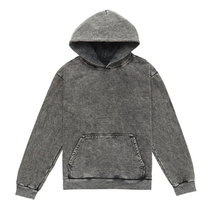 Sweat à capuche surdimensionné en éponge française de haute qualité, logo personnalisé, style vintage délavé à l'acide, sweat à capuche polaire unisexe pour hommes et femmes - Product Image 1