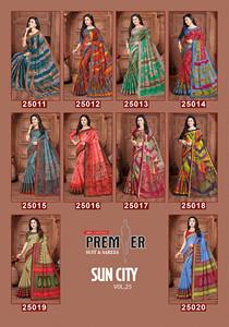 Collection de vente en gros de saris décontractés en coton, vêtements quotidiens légers avec motifs imprimés pour les fêtes, revendeurs, boutiques de détail - Product Image 4