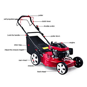 Tondeuse à gazon industrielle à essence quatre temps haute puissance avec poignée pliable, fonctionnalités 2 temps et 4 temps - Product Image 4