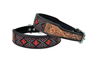 ปลอกคอสุนัขหนังสไตล์ตะวันตกสุดหรูสำหรับงานหนักปรับลูกปัดและบุนวมสำหรับลูกสุนัขและสุนัขใหญ่ - Product Image 4