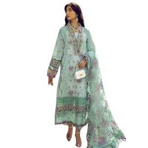 Indian and Pakistani Style <b>Net</b> With Embroidery Work Salwar Kameez Suit for Womens Available at Affordable Price From Pakistan - Product Image 1