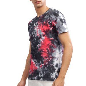 OEM hombres tie Dye camisetas verano casual personalizado impreso tela de algodón transpirable con etiqueta privada y logotipo de personalización - Product Image 1