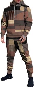 Ensemble de survêtement sport décontracté 2 pièces de haute qualité, pull à manches longues, design imprimé uni, streetwear d'hiver, jogging - Product Image 3