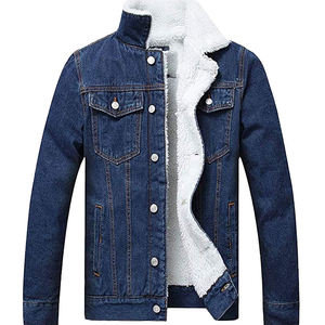 Veste en jean pour homme de haute qualité, coupe-vent, style camionneur, en denim 100% coton, personnalisable, vintage, à capuche sur le devant - Product Image 1