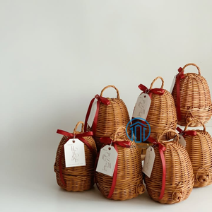 Rattan BoxHandicraft for Ramadan Holiday Decoration Rattan Oval Storage Gift <b>Box</b> Candy <b>Box</b> - Product Image 4