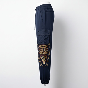 Women <b>Y2K</b> Heavyweight Worsted Cotton Skinny Winter Sweatpants Gold Embroidery Nylon Joggers <b>Streetwear</b> Manufacturer Factory OEM - Product Image 4