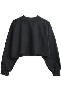 Sudadera Corta para Mujer al por Mayor, con Logotipo Personalizado, de Algodón, Cuello Redondo, Estilo Urbano, Fabricante OEM ODM - Product Image 5