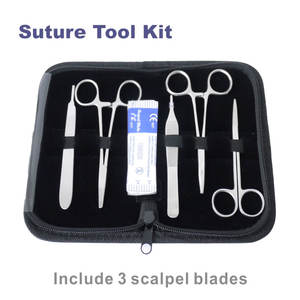 Kit de práctica de sutura quirúrgica, modelo de enseñanza médica, Kit de entrenamiento de sutura con almohadilla de piel de silicona con malla para estudiantes de medicina - Product Image 6