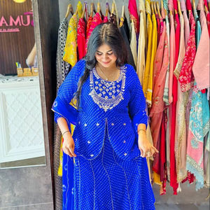 Nuevo diseñador Navratri Special Georgette Digital Printed & Samosa Lace Work Lehenga y blusa con Dupatta a precio mayorista - Product Image 1