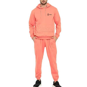 Costume de jogging deux pièces pour hommes, décontracté, de couleur unie, costume de jogging de marque privée grande taille pour hommes - Product Image 1
