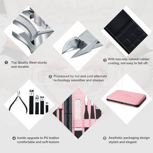 Custom Professional Beauty Instruments <b>Kit</b> Stainless Steel <b>Manicure</b> & Pedicure Set - Product Image 2