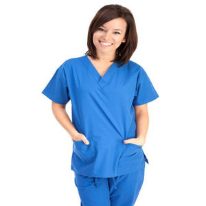 Uniformes médicaux imprimés par sublimation confortables pour femmes gommages d'allaitement extensibles doux pour ensemble de gommage d'infirmière de service de santé - Product Image 1
