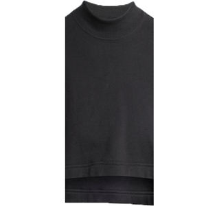 Eco-Friendly <b>Women's</b> Embroidered Fleece <b>Sweatshirt</b> Pure <b>Black</b> Breathable Windproof Polyester/Cotton 340g Winter Crew Neck - Product Image 3