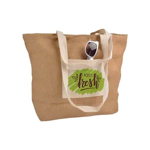 Borsa Shopper in Juta Personalizzabile con Soffietto, Borse Promozionali Personalizzabili - Product Image 3