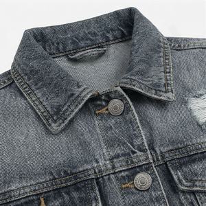 Veste en jean de haute qualité personnalisée, couleur personnalisée, nouvelle veste à double poche, vêtements lavés, paillettes, mode féminine élégante - Product Image 4