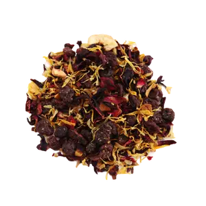 FINES SAVEURS DES ILES MIDDAY HERBAL TEA CARIBBEAN PASSION BIO REFILL 100G BAG EXOTIC TROPICAL FRUITS