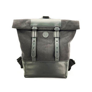 Stylish Vegan Waxed Canvas Polyester Vintage <b>Laptop</b> <b>Backpack</b> Unisex Anti-Theft Water-Repellant Waterproof 20-39L Capacity - Product Image 1