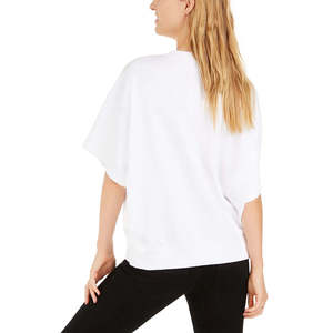 Felpa con cappuccio bianca da donna Tommy Hilfiger, taglia M, con stampa Paisley a rilievo, in maglia leggera, stile streetwear - Product Image 2