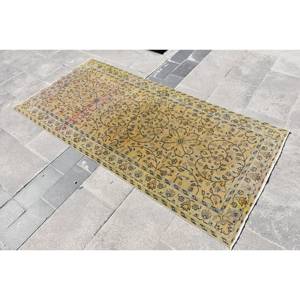 Alfombra turca amarilla clásica de 3,1x6,5 pies, sala de estar alfombra para, patrón de pasillo rectangular para entrada y cabecera para uso doméstico - Product Image 2
