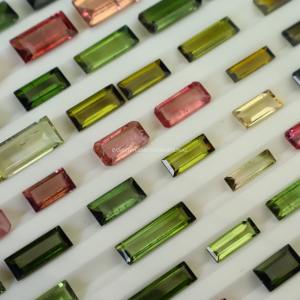 Taille de mélange de forme de baguette de tourmaline multi naturelle. Lot de pierres précieuses pour la fabrication de bijoux - Product Image 6