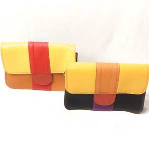 Nuevo Western Stylish Multi Reciclado Cuero Stubby Color Sling Bag Bolso de cuero de alta calidad Colorido Mujeres Side Sling Bags - Product Image 5