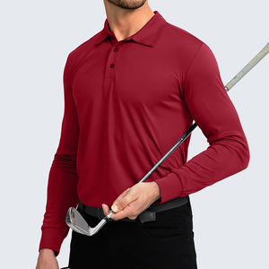 Polo à manches longues pour homme, tendance, respirant, col rabattu, polo de haute qualité pour homme, polo à manches longues - Product Image 3