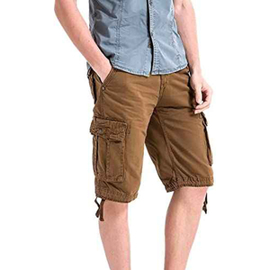 กางเกงขาสั้นผ้าแคนวาสสำหรับผู้ชายกางเกงขาสั้นผ้าแคนวาสแบบลำลองน้ำหนักเบาระบายอากาศได้ดีพิมพ์โลโก้ได้ตามต้องการ - Product Image 4