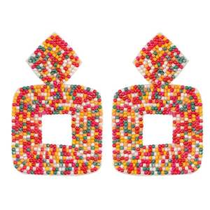 Pendientes de gota de aro de mariposa de resina de moda de verano hechos a mano para regalo de mujer nueva llegada - Product Image 1