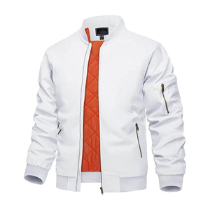 Nuevas chaquetas de bombardero de moda Abrigos 100% Tela de poliéster Nueva chaqueta de bombardero de hombre personalizada OEM ODM Proveedor al por mayor - Product Image 1