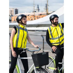 Gilet de moto haute visibilité avec autocollants et lumières réfléchissants pour la sécurité et la promotion - Product Image 2