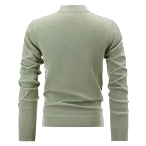 Pull à col roulé d'hiver pour hommes vente en gros chaud coupe ajustée respirant tricoté couleur unie style décontracté - Product Image 3