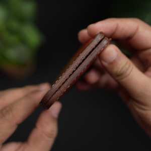 Cartera de cuero plegable No.98 (color marrón británico) - Product Image 1