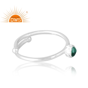 Vente chaude 925 Sterling Silver Natural Malachite Gemstone Ring Bijoux Personnalisés Pour Les Femmes Cadeau Pour Elle - Product Image 4
