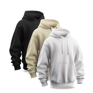 <b>Men's</b> Wholesale Custom Logo Fleece Pullover Hoodies Winter 100% Cotton High Quality Oversized Sweatshirts - Product Image 6
