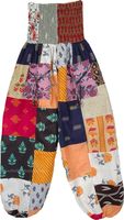 Patchwork Unisexe Harem Gypsy Aladdin Pantalon Secret Santa Yoga Hippie Boho Ali baba Élastique Pantalon Hommes/Femmes en gros