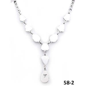Collier artisanal en argent sterling avec turquoise blanche, motif goutte d'eau, ancre et chiffres, style religieux classique - Product Image 4