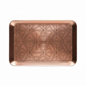 Bandeja de Servicio de Metal de Cobre Repujado Hecha a Mano al por Mayor con Diseño Floral en Espiral, Acabado Vintage Antiguo para Decoración Interior y Exterior - Product Image 6