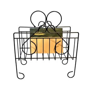 ชั้นวางนิตยสารดีไซน์ใหม่ล่าสุด ของตกแต่งบ้าน ชั้นวางนิตยสารเหล็กดัดสีดำ ที่วางนิตยสารโลหะวินเทจ - Product Image 5