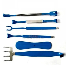 WORLD PRECISION SURGICAL Ensemble de rétracteurs chirurgicaux manuels isolés, 6 pièces, en acier inoxydable bleu, instruments chirurgicaux orthopédiques - Product Image 1