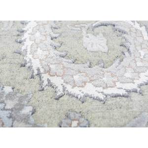 Aurora Beige & <b>Brown</b> Hand Knotted <b>Wool</b> & Viscose Rug Medallion Pattern for Home Use-SKWV-59 - Product Image 1