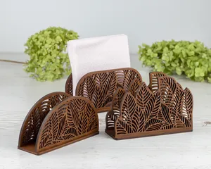 High On Demand Decorative Metal Napkin Holder With Cutout Design Stylish <b>Tissue</b> Stand <b>For</b> Home Office And Cafe Use - Product Image 2