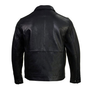 Street Wear Adult <b>Men</b> <b>Leather</b> <b>Jacket</b> New Design <b>Men</b> <b>Leather</b> <b>Jacket</b> Solid Color <b>Men</b> <b>Leather</b> <b>Jacket</b> - Product Image 3