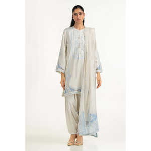 Conjunto de Traje Bordado de 3 Piezas en Viscosa y Seda Cruda para Mujer, Elegante y con Estilo, IPSTD-44740 - Product Image 6