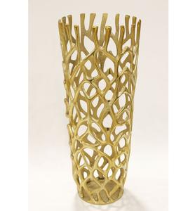 Vase à fleurs en métal et aluminium fait à la main pour un décor minimaliste industriel-chic ajoutant un bord raffiné qui fait fleurir magnifiquement - Product Image 3