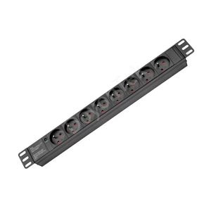 Doyontek/OEM PDU Tipo Alemán de 19 Pulgadas 1U, Regleta de Alimentación Schuko/EU de 9 Vías con Indicador Luminoso, Unidad de Distribución de Energía de Material PVC - Product Image 3