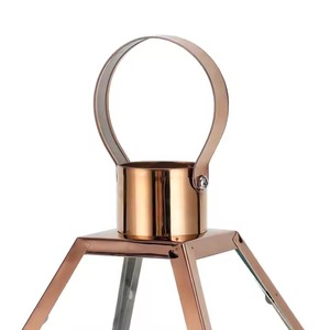 Lanterne décorative en métal couleur or pour la décoration de la maison, centre de table, éclairage - Product Image 3