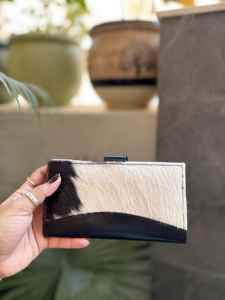 Cowhide Fur Leather <b>Wallet</b> Clutch Phone Stylish Multi Uses Hair On Hide Fur Western <b>Wallets</b> For Women Unique Designer Clutch - Product Image 5
