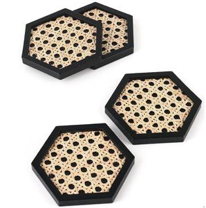 Handmade Natural Jute Drink <b>Coasters</b> <b>and</b> <b>Placemats</b> Boho Rattan Braided Heat Resistant Coffee Table Home Kitchen Decor - Product Image 1